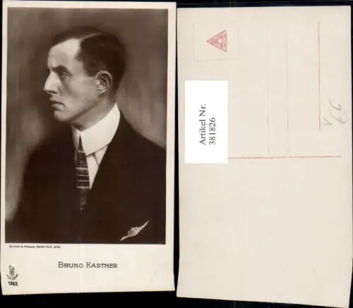 381826,Schauspieler Bruno Kastner Anzug Seitenportrait pub RPH Film Sterne 138euro3