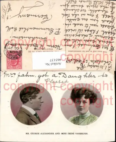 465137,Schauspieler Mr. George Alexander and Miss Irene Vanbrugh Portrait