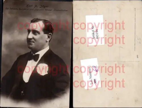 465194,Schauspieler Karl M. Jäger Humorist Liederdichter