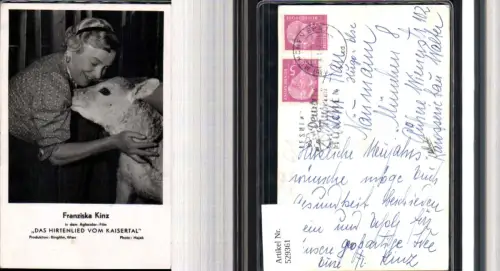 529361,Franziska Kinz eigenhändig geschrieben Autogramm Unterschrift