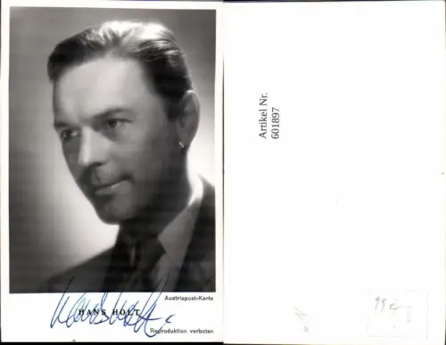 601897,Autogrammkarte Hans Holt Schauspieler Autogramm