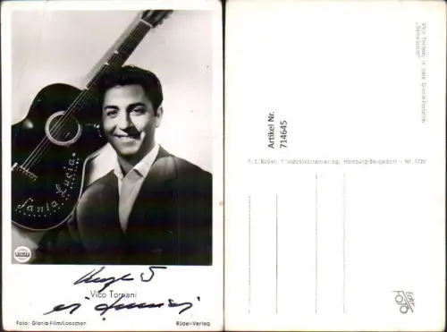 714645 Vico Torriani Rüdel Verlag original signiert Autogrammkarte