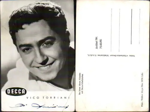 714646 Vico Torriani original signiert Autogrammkarte