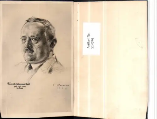 514076,Künstler AK Friedrich Johannes Süß von Aue Portrait