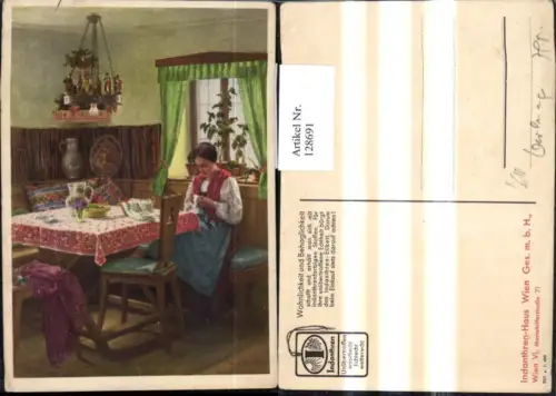 128691,Reklame Werbung Indanthren Stoffe Wien Mariahilf Karl M. Schuster