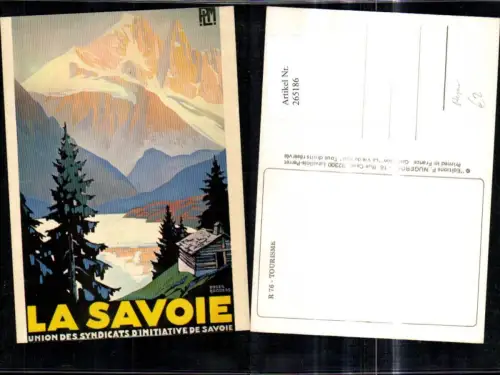 265186,Repro Reklame La Savoie Union des Syndicats d Initiative de Savoie R 76 Tourisme
