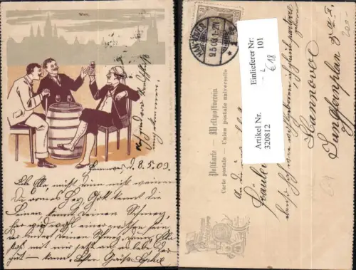 320812,Litho Reklame The Continental Bodega Company Wein Wine