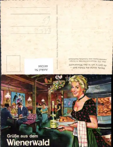 445264,Künstler Ak Reklame Wienerwald Restaurant Essen