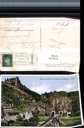 325240,Ahrtal Altenahr Burgruine Are m. Den 3 Tunnels