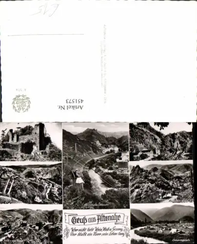 451573,Altenahr Totale Sessellift Campingplatz Ruine Mehrbildkarte