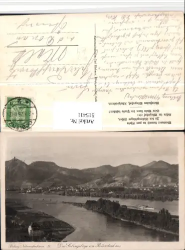 515411,Siebengebirge von Rolandseck aus Bergkulisse