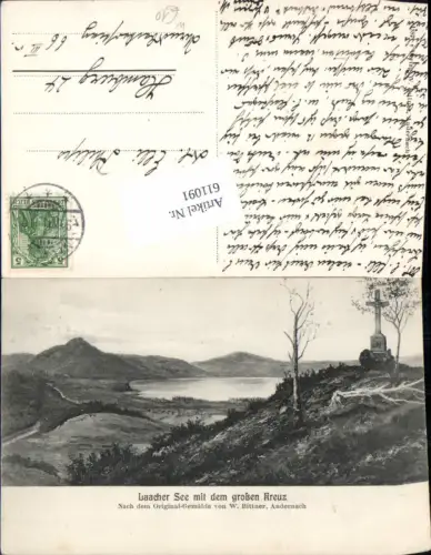 611091,Laacher See nach W. Bittner Andernach Glees Maria Laach Brohltal LK Ahrweiler