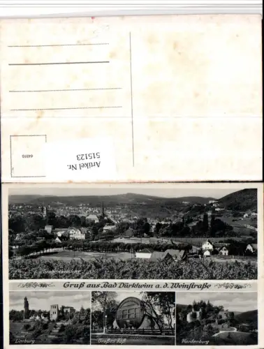 515123,Bad Dürkheim an d. Weinstraße Totale Fass Limburg Mehrbildkarte