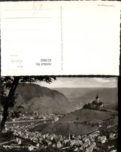 423802,Cochem an d. Mosel Totale m. Burg von d. Umkehr