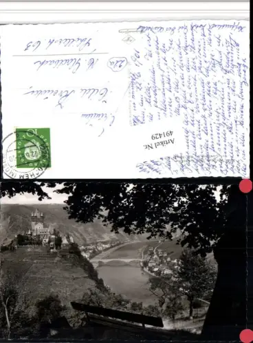491429,Blick von d. Drei Kreuzen auf Cochem an d. Mosel m. Burg