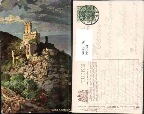 395994,Künstler AK Burg Sooneck b. Niederheimbach pub Raphael Tuck 678B