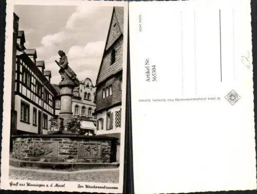 365304,Gruß aus Winningen an d. Mosel Weinhexenbrunnen Brunnen