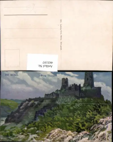 443197,Künstler AK H. Seck Burg Thurandt Thurant an d. Mosel