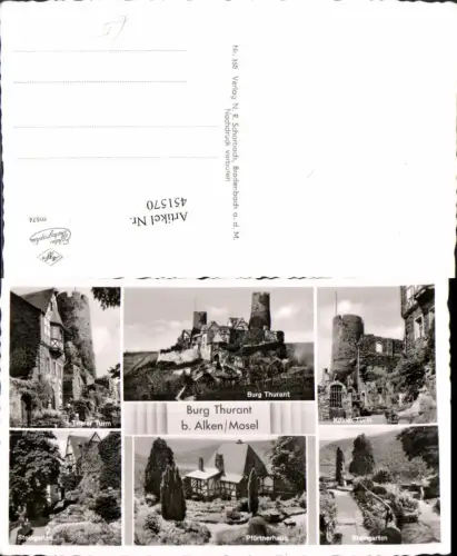 451570,Burg Thurant b. Alken an d. Mosel Steingarten Turm Mehrbildkarte