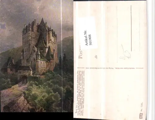 501908,Künstler AK N. Astudin Burg Eltz b. Münstermaifeld