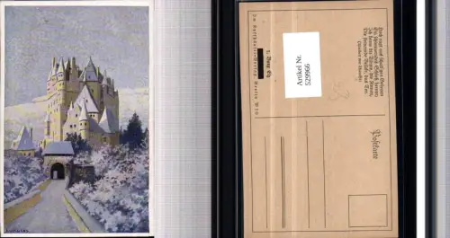 529966,Künstler Ak J. v. Kulas Burg Eltz Winteransicht Wierschem