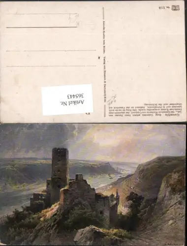 365443,Künstler AK N. Astudin Burg Gutenfels b. Kaub