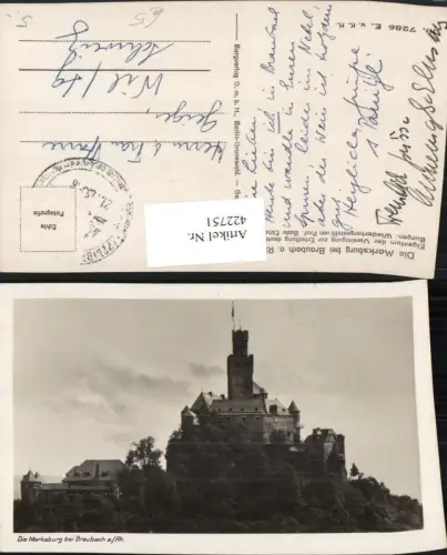 422751,Marksburg Burg b. Braubach am Rhein