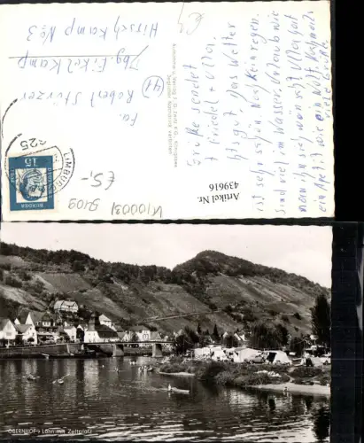 439616,Obernhof an d. Lahn Teilansicht m. Zeltplatz Camping