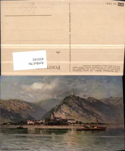 455192,Künstler AK N. Astudin Burg Liebenstein u. Sterrenberg b. Kamp-Bornhofen