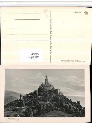 516514,Künstler AK Braubach am Rhein Marksburg Burg