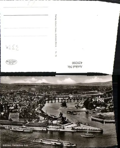 429200,Koblenz Teilansicht Deutsches Eck Denkmal