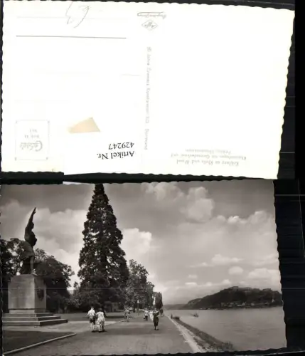 429247,Koblenz am Rhein u. Mosel Rheinanlagen m. Görresdenkmal u. Festung