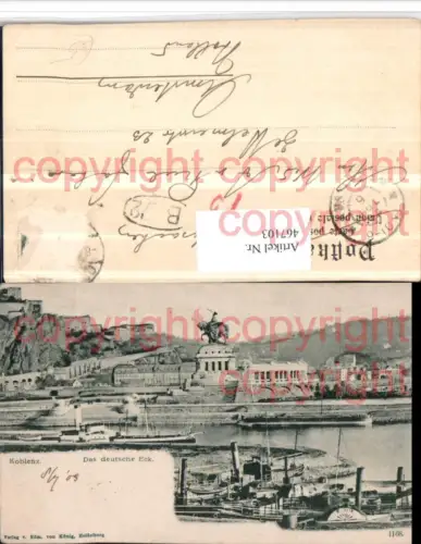 467103,Koblenz am Rhein Deutsches Eck Denkmal Dampfer
