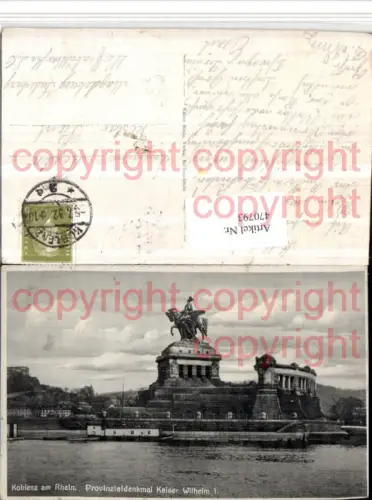 470793,Koblenz am Rhein Provinzial-Denkmal Kaiser Wilhelm