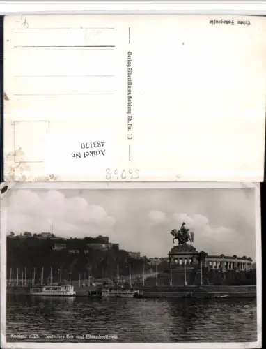 483170,Koblenz am Rhein Deutsches Eck m. Festung Ehrenbreitstein