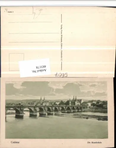 483178,Coblenz Koblenz am Rhein Teilansicht Moselbrücke Brücke