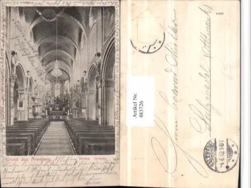 483726,Koblenz Gruß aus Arenberg Kirche Innenansicht