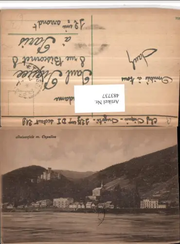 483737,Koblenz Schloss Stolzenfels u. Capellen Teilansicht