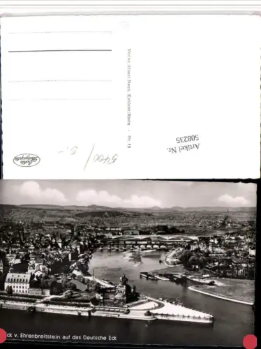508235,Koblenz Blick v. Ehrenbreitstein auf Deutsches Eck Teilansicht