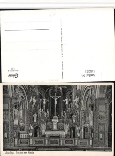 515291,Koblenz Arenberg Kirche Innenansicht Altar Kruzifix