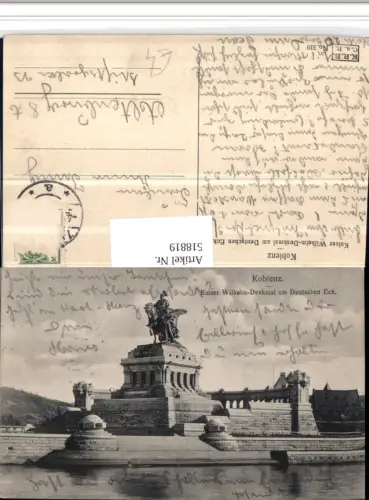 518819,Koblenz Kaiser Wilhelm-Denkmal am Deutschen Eck
