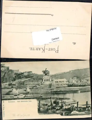 696442 Koblenz am Rhein Coblenz Deutsches Eck 1900