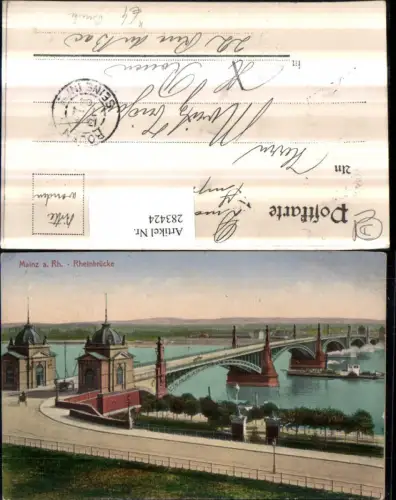283424,Mainz am Rhein Rheinbrücke Brücke