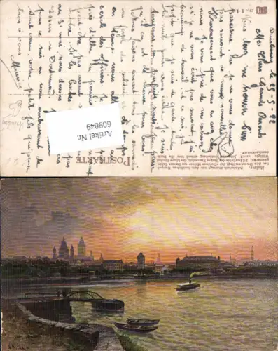 609849,Künstler AK N. Astudin Mainz am Rhein Uferpartie