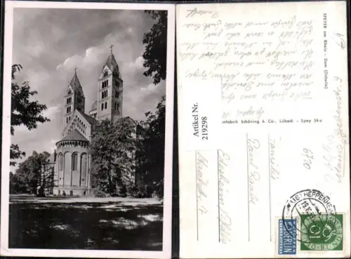 219298,Speyer a. Rhein Dom Kirche Ostseite