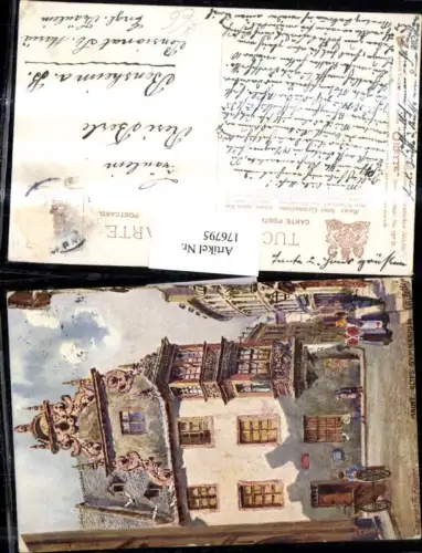 176795,Künstler AK sign. Charles F. Flobwer Mainz Altes Gymnasium pub Raphael Tuch e Sons