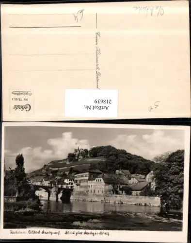 218639,Radium-Solbad Kreuznach m. Kauzenburg Burg Brücke