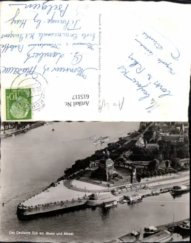 615117,Foto Ak Koblenz Deutsche Eck a. Rhein u. Mosel