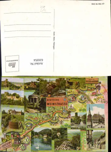 616954,Mehrbild Ak Lagekarte Deutsche Weinstraße Neustadt Bad Dürkheim Wein