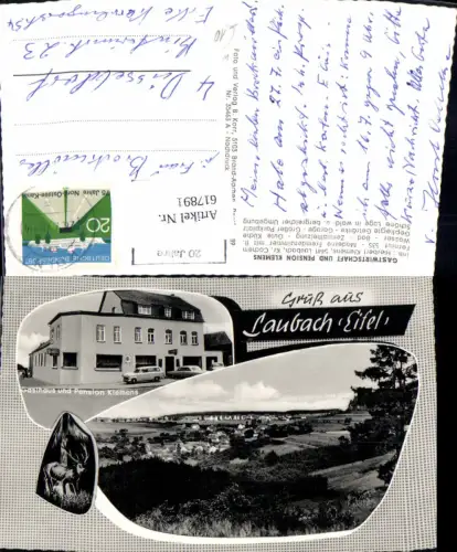 617891,Mehrbild Ak Laubach Eifel Gasthaus u. Pension Klemens